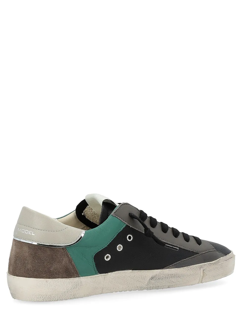 Baskets Philippe Model Paris X noir, vert et marron