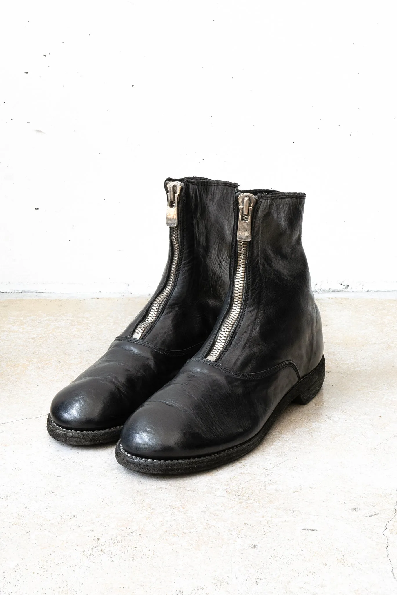 GUIDI/210 SOFT HORSE FRONT ZIP ARMY BOOTS (Femme)